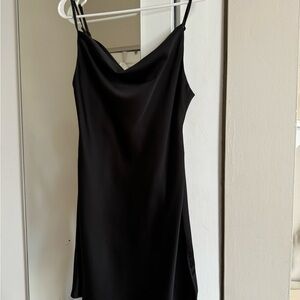 Black urban outfitters slip satin dress